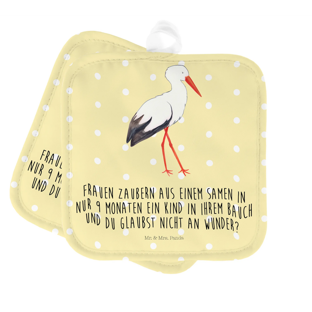 2er Set Topflappen  Storch Topfuntersetzer, topfhalter, Topflappenset, Topflappen, Topfhandschuhe, 2er Set Topflappen, Topflappen 2er Set, Topflappen Set, Tiere, Tiermotive, Gute Laune, Lustige Sprüche, Schwanger, Baby, Geburt, Schwangerschaft, Mutter, Störche, Mutter Werden, Mütter, Babybauch, Storch