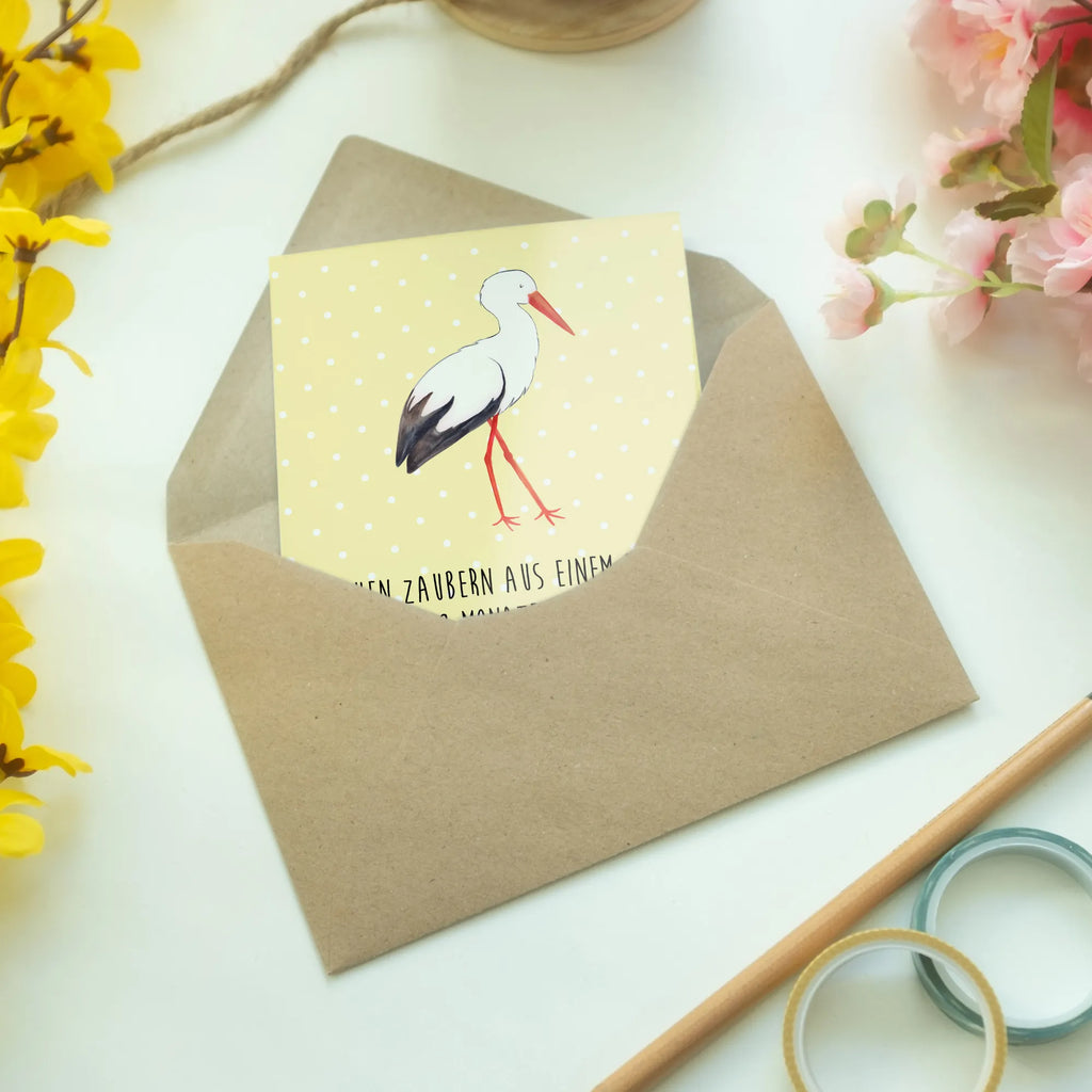 Greetings card Stork greeting card, folding card, wedding card, birthday card, invitation card, small animals, cute, funny, cute animal motives, hand drawn, small world, funny sayings, good mood, happy, gifts, gift ideas, special gifts, animal lover, card, stork, mothers, pregnancy, birth, baby bump, baby, pregnant, mother, becoming a mother