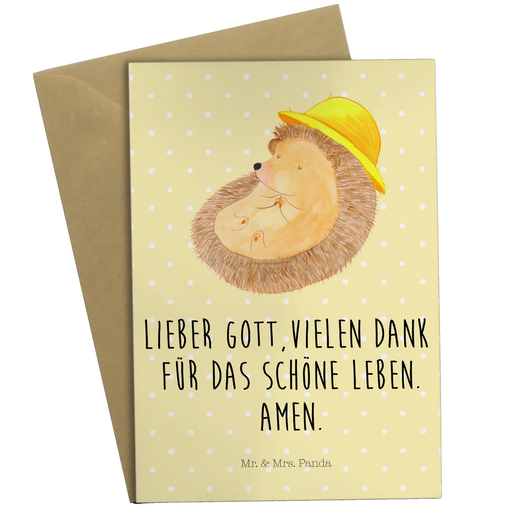 Grußkarte Igel Beten valentinstagskarte, glückwunschkarten, jubiläumskarte, Motivkarte, abiturkarte, Beileidskarte, kommunionskarte, Glückwunschkarte, babykarte, Grußkarte, osterkarte, Klappkarte, vatertagskarte, osterkarten, Grußkarten, weihnachtskarten, spruchkarte, dankeskarten, neujahrskarte, einladungskarten, hochzeitskarten, firmungskarte, genesungskarte, Lustige Sprüche, Tiere, Tiermotive, Gute Laune, Amen, Igel mit Hut, Dankbar sein, Beten, Sonnenhut, Dankbarkeit, Genießen, Igel, Leben, Dankbar, Gott