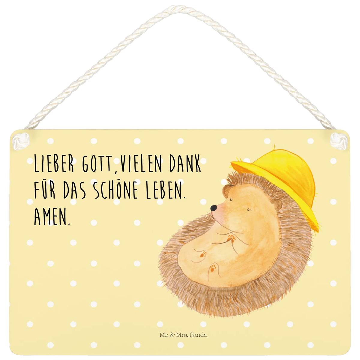 Decorative sign Hedgehog Pray