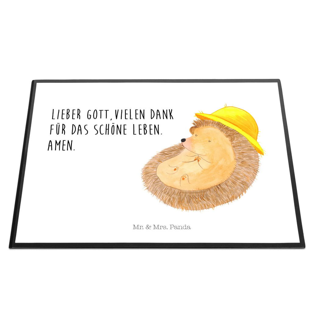 Podkładka na biurko jeż Modlić się Schreibwaren, Schreibtischauflage, Schreibtischunterlage Groß, Schreibunterlage, Büroartikel, Bürobedarf, Schreibtisch Unterlagen, Tiermotive, Gute Laune, lustige Sprüche, Tiere, Dankbarkeit, Sonnenhut, Leben, dankbar, Igel mit Hut, Amen, genießen, Igel, beten, Gott, Dankbar sein