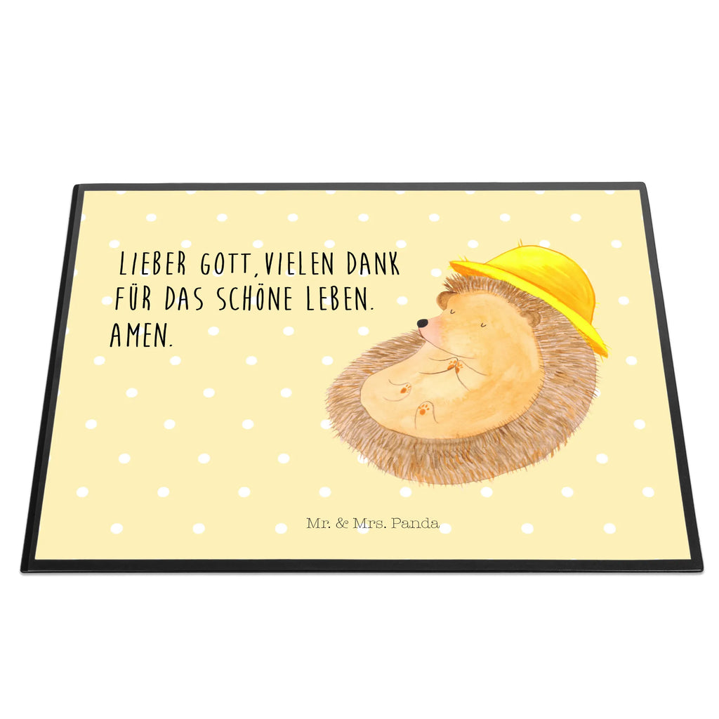 Podkładka na biurko jeż Modlić się Schreibwaren, Schreibtischauflage, Schreibtischunterlage Groß, Schreibunterlage, Büroartikel, Bürobedarf, Schreibtisch Unterlagen, Tiermotive, Gute Laune, lustige Sprüche, Tiere, Dankbarkeit, Sonnenhut, Leben, dankbar, Igel mit Hut, Amen, genießen, Igel, beten, Gott, Dankbar sein