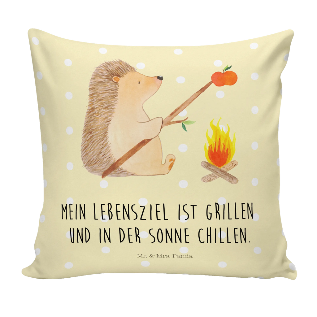 Cushion Hedgehog grilling pad, 40x40, Pillow, bedroom, soft, couch, cushion, sofa, pillow case, settee, fluffy, 40 x 40, pillows, bed, small animals, cute, funny, cute animal motives, hand drawn, small world, funny sayings, good mood, happy, gifts, gift ideas, special gifts, animal lover, card, motivation, hedgehog, saying, meaning of life, goals, barbecue, unemployed