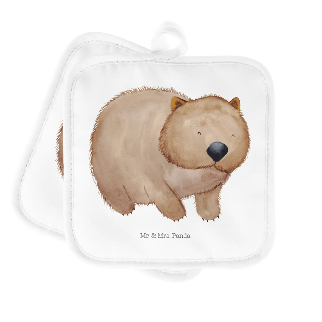 2-elementowy zestaw podkładek pod garnki Wombat Ofenhandschuh, Topflappen 2er Set, Topflappen, Topflappenset, Topfuntersetzer, Topflappen lustig, Topflappen mit Spruch, Topfhandschuh, Topfhandschuhe, Schöne Topflappen, Ofenhandschuhe, Topflappen Set, Tiermotive, Gute Laune, lustige Sprüche, Tiere, Wombat, Spruch, Australien, Motivation, Das Leben ist schön