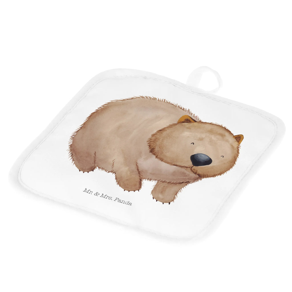 2-elementowy zestaw podkładek pod garnki Wombat Ofenhandschuh, Topflappen 2er Set, Topflappen, Topflappenset, Topfuntersetzer, Topflappen lustig, Topflappen mit Spruch, Topfhandschuh, Topfhandschuhe, Schöne Topflappen, Ofenhandschuhe, Topflappen Set, Tiermotive, Gute Laune, lustige Sprüche, Tiere, Wombat, Spruch, Australien, Motivation, Das Leben ist schön