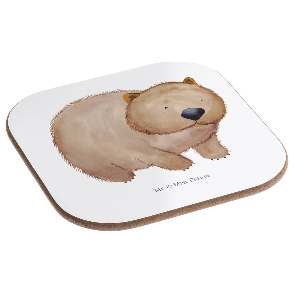 Square coaster Wombat Tassen Untersetzer, Untersetzer Gläser, Holzuntersetzer, Korkuntersetzer, Untersetzer für Gläser, Glasuntersetzer, Getränkeuntersetzer, Bierdeckel, Untersetzer Holz, Untersetzer Design, Untersetzer aus Holz, Untersetzer, Tiermotive, Gute Laune, lustige Sprüche, Tiere, Das Leben ist schön, Spruch, Australien, Motivation, Wombat