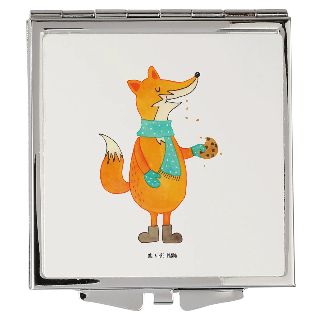 Kwadratowe lusterko do torebki lis ciasteczko Lis