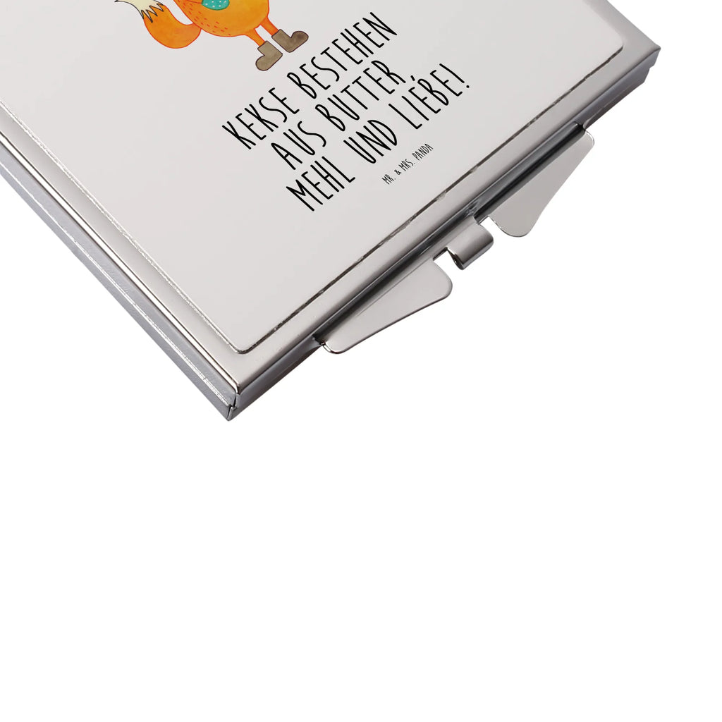 Kwadratowe lusterko do torebki lis ciasteczko Lis