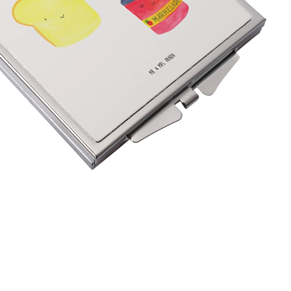 Handbag mirror toast jam mirror, silver, handbag, make up, square, make-up mirror, small animals, cute, funny, cute animal motives, hand drawn, small world, funny sayings, good mood, happy, gifts, gift ideas, special gifts, animal lover, card, bread, breakfast invitation, jam, Toast, cute postcard, sweet, dreamteam, kitchen saying, kitchen decoration, toast