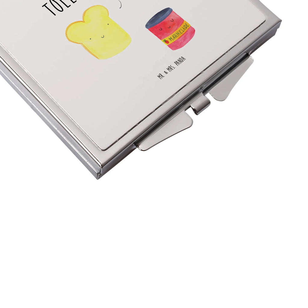 Handbag mirror toast jam mirror, silver, handbag, make up, square, make-up mirror, small animals, cute, funny, cute animal motives, hand drawn, small world, funny sayings, good mood, happy, gifts, gift ideas, special gifts, animal lover, card, bread, breakfast invitation, jam, Toast, cute postcard, sweet, dreamteam, kitchen saying, kitchen decoration, toast