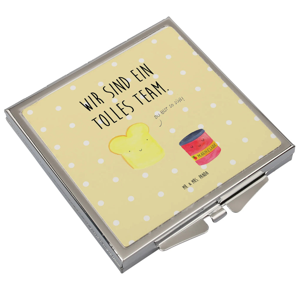 Handbag mirror toast jam mirror, silver, handbag, make up, square, make-up mirror, small animals, cute, funny, cute animal motives, hand drawn, small world, funny sayings, good mood, happy, gifts, gift ideas, special gifts, animal lover, card, bread, breakfast invitation, jam, Toast, cute postcard, sweet, dreamteam, kitchen saying, kitchen decoration, toast