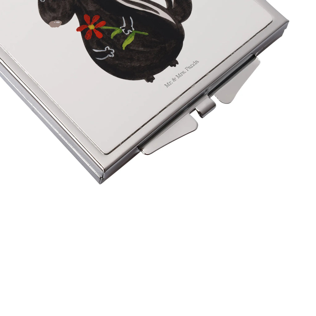 Kwadratowe lusterko do torebki skunks kwiat Design Taschenspiegel, Handspiegel Zum Mitnehmen, Schminkspiegel To Go, Deko Handspiegel, Runder Taschenspiegel, Spiegel Für Make-Up Tasche, Spiegel Für Schminktasche, Schminkspiegel Kompakt, Klappbarer Taschenspiegel, Reise Spiegel, Taschen-Kosmetikspiegel, Handtaschenspiegel, Quadratischer Handspiegel, Taschenspiegel, Handspiegel Geschenkidee, Spiegel Für Unterwegs, Handspiegel Für Damen, Mini Spiegel, Silber, Kosmetikspiegel Klein, Klappspiegel, Klappbarer Handspiegel, Spiegel Für Handtasche, Kompaktspiegel, Vintage Kompaktspiegel, Handspiegel Mit Hülle, Tragbarer Spiegel, Skunk, Stinktier, Wildtier, Stinki, Raubtier, Träume, Verträumt, Dreams, Stinker, Tagträumer