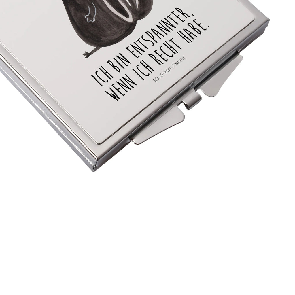 Handbag mirror skunk Sit make-up mirror, make up, square, silver, mirror, handbag, Skunk, wild animal, stinker, stinky, office, know-it-all, slogan, law, skunk, predator