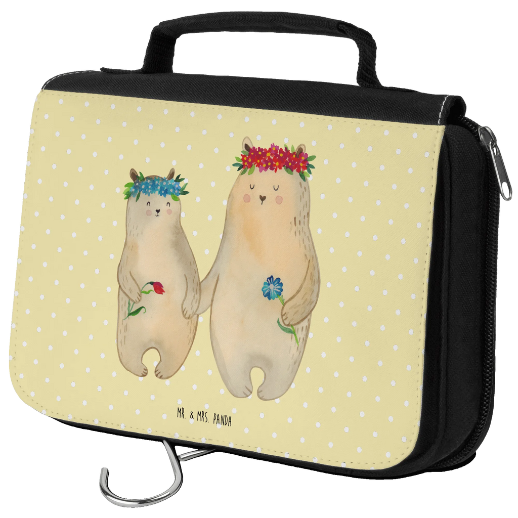 Kosmetyczka Niedźwiedzie z wianuszkiem Schminkbeutel, Reisebeutel, Toilettentasche, hygienetasche, Waschbeutel, badtasche, Waschtasche, Kulturbeutel, Necessaire, Kosmetiktasche, Schminktasche, beautycase, hygienebeutel, Kulturtasche, Kulturbeutel Waschbar, Muttertag, Vatertag, Mama, Papa, Oma, Opa, Familie, Schwester, Bruder, Mami, Kinder, Lieblingsmensch, Bären, Mutti, Kind, Bär, Töchter, Weltbeste Mama, Geschenk Mama. Muttertag, Family, Mutter, Vorbild, Beste Mutter, Tochter, Lieblingsmama