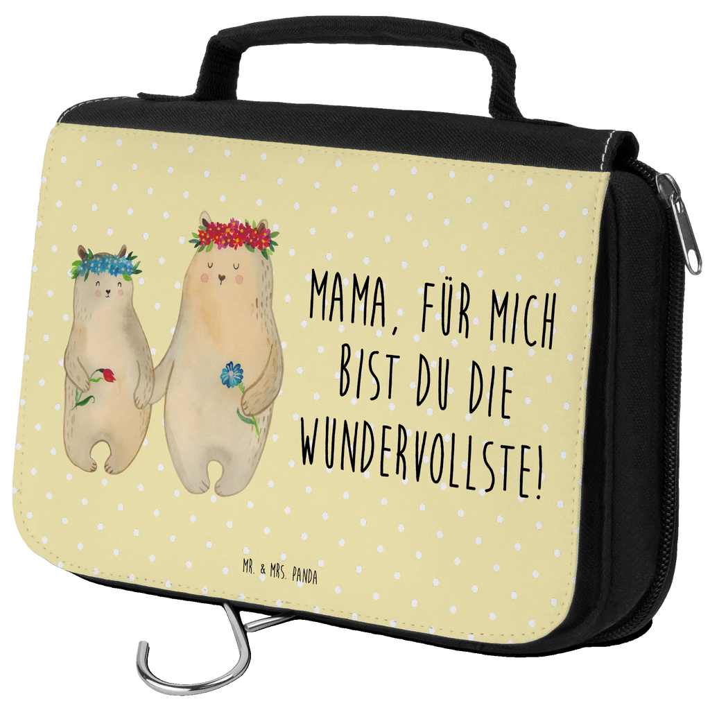 Kosmetyczka Niedźwiedzie z wianuszkiem Schminkbeutel, Reisebeutel, Toilettentasche, hygienetasche, Waschbeutel, badtasche, Waschtasche, Kulturbeutel, Necessaire, Kosmetiktasche, Schminktasche, beautycase, hygienebeutel, Kulturtasche, Kulturbeutel Waschbar, Muttertag, Vatertag, Mama, Papa, Oma, Opa, Familie, Schwester, Bruder, Mami, Kinder, Lieblingsmensch, Bären, Mutti, Kind, Bär, Töchter, Weltbeste Mama, Geschenk Mama. Muttertag, Family, Mutter, Vorbild, Beste Mutter, Tochter, Lieblingsmama