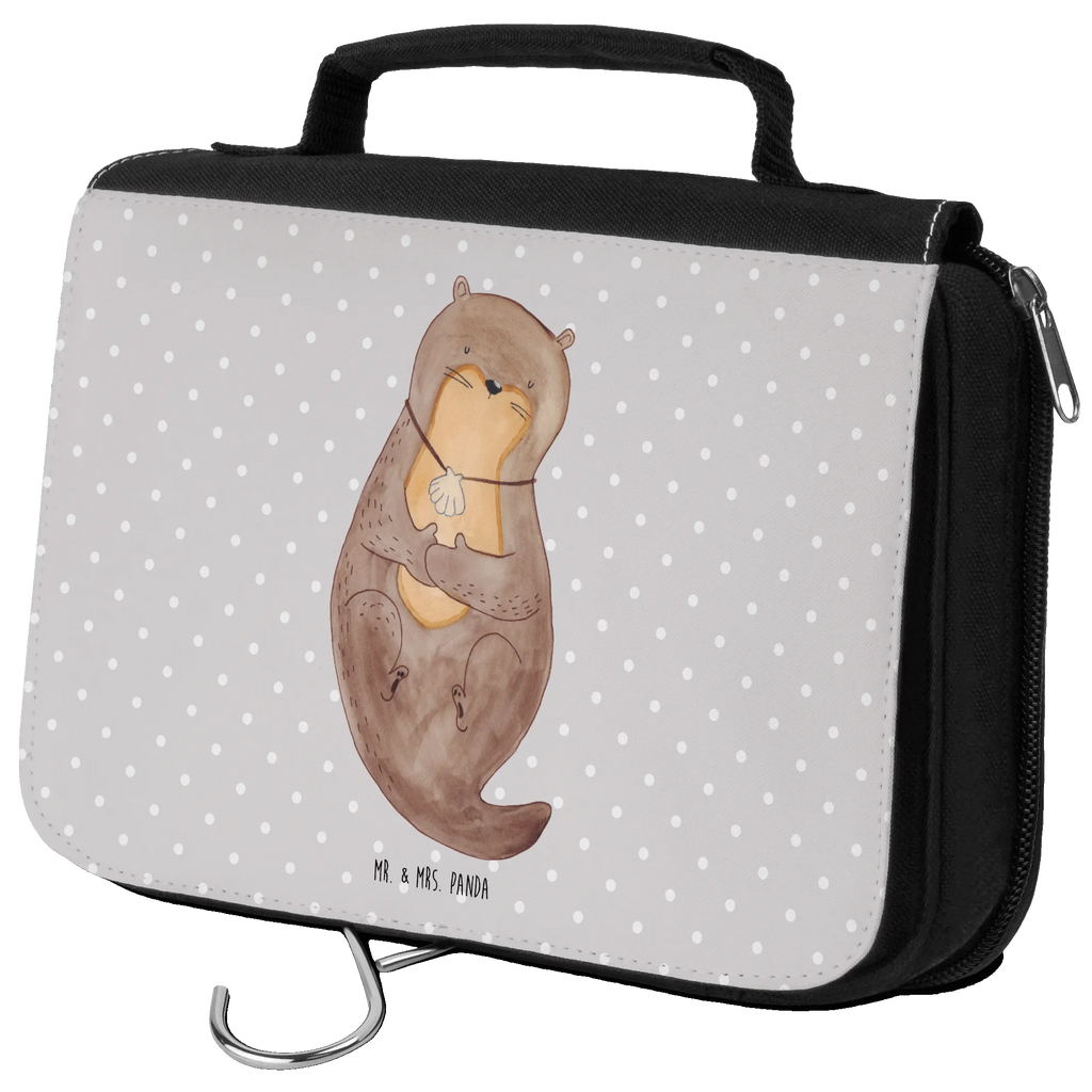 Wash bag otter shell Kulturtasche, hygienetasche, Kulturbeutel, beautycase, Schminktasche, Reisebeutel, Schminkbeutel, Necessaire, Waschtasche, hygienebeutel, Waschbeutel, Kosmetiktasche, Toilettentasche, Kulturbeutel Waschbar, badtasche, Otter, Fischotter, Seeotter, Büro, Grübeln, Tagträumen, Otterliebe, Motivation, Träumen