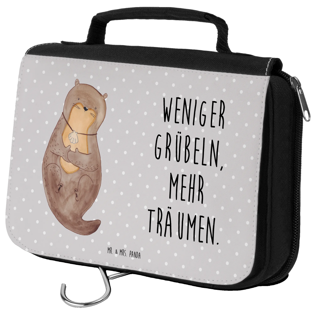 Wash bag otter shell Kulturtasche, hygienetasche, Kulturbeutel, beautycase, Schminktasche, Reisebeutel, Schminkbeutel, Necessaire, Waschtasche, hygienebeutel, Waschbeutel, Kosmetiktasche, Toilettentasche, Kulturbeutel Waschbar, badtasche, Otter, Fischotter, Seeotter, Büro, Grübeln, Tagträumen, Otterliebe, Motivation, Träumen