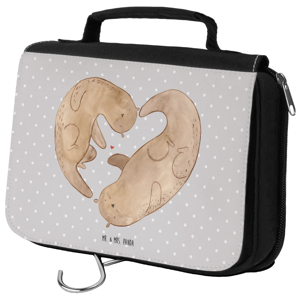 Wash bag otter Heart hygienebeutel, Toilettentasche, badtasche, Kosmetiktasche, Kulturbeutel, Waschbeutel, Schminktasche, Kulturbeutel Waschbar, Schminkbeutel, Necessaire, Kulturtasche, beautycase, Waschtasche, Reisebeutel, hygienetasche, Otter, Fischotter, Seeotter, Hochzeitstag, Liebe, Love You, Liebesgeschenk, Liebesbeweis, Jahrestag, Herz, Verlobung, Gemeinsames Leben, Bessere Hälfte