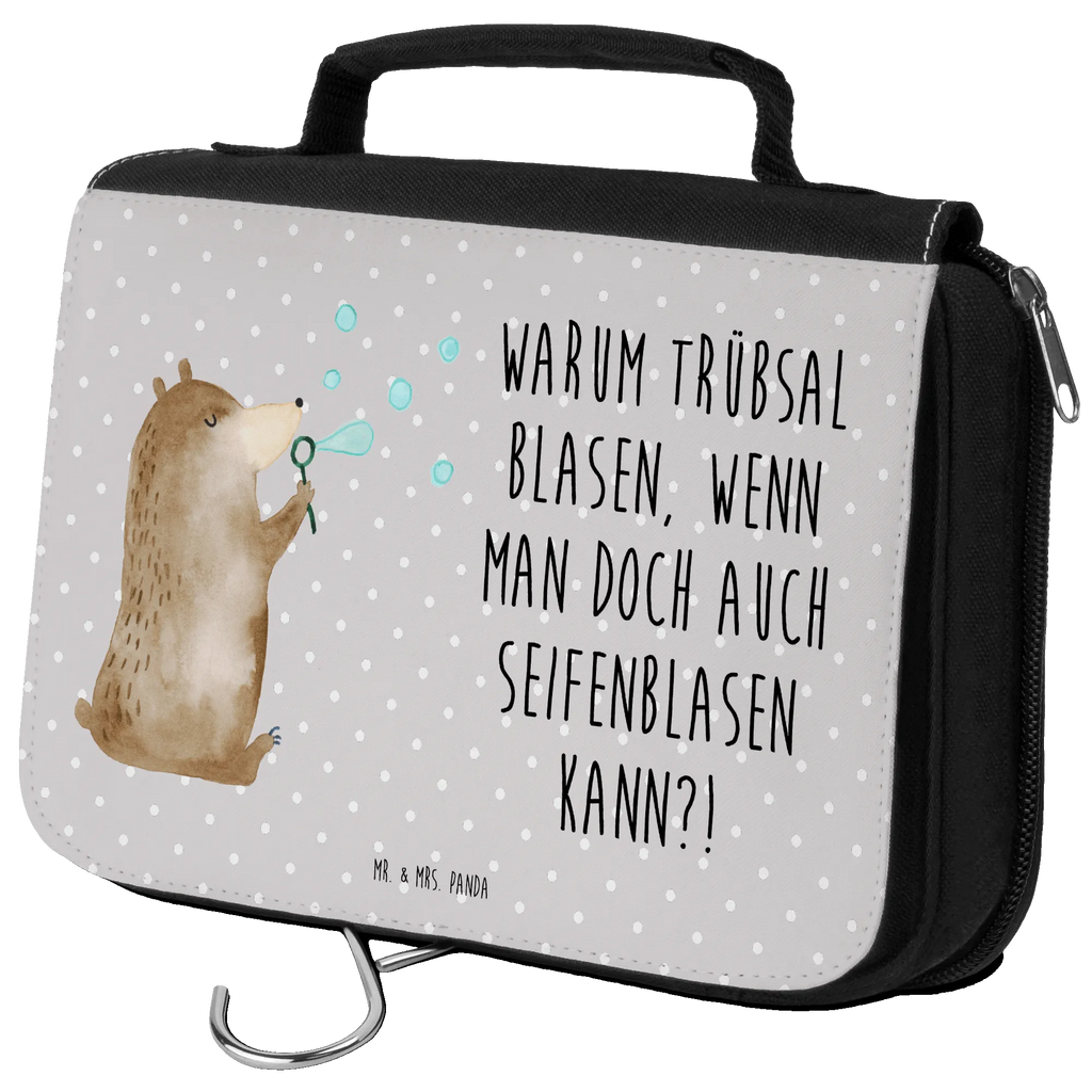 Kulturbeutel Bär Seifenblasen Schminktasche, Waschbeutel, Kulturbeutel, Toilettentasche, Kosmetiktasche, Kulturbeutel Waschbar, Necessaire, badtasche, hygienetasche, Waschtasche, Reisebeutel, Schminkbeutel, beautycase, hygienebeutel, Kulturtasche, Teddy, Bär, Teddybär, Seifenblasen Bär Lustig Sein Glücklich Traurig Happy