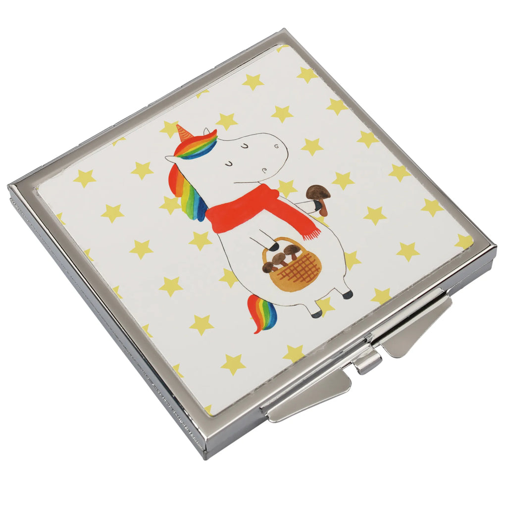 Kwadratowe lusterko do torebki Jednorożec grzyb Jednorożec, jednorożce, dekoracje jednorożca, jednorożec