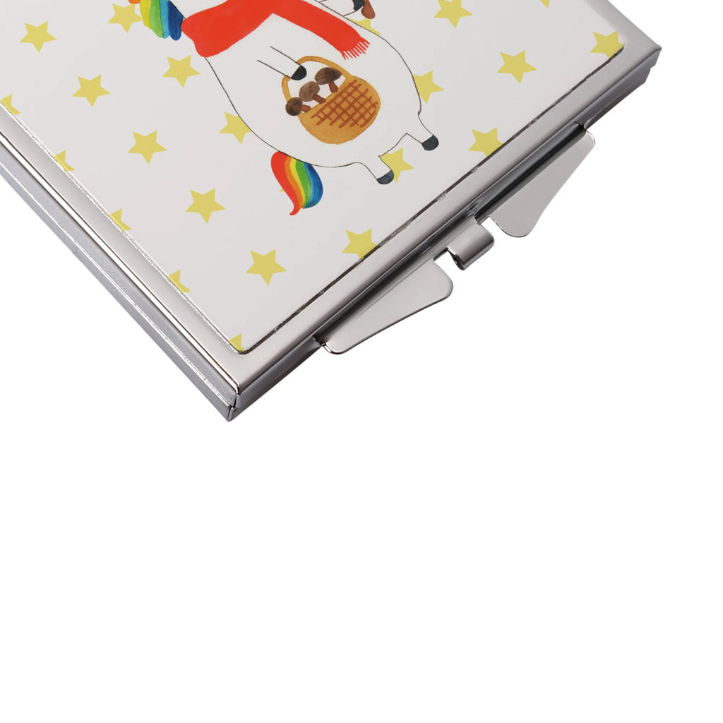 Kwadratowe lusterko do torebki Jednorożec grzyb Jednorożec, jednorożce, dekoracje jednorożca, jednorożec