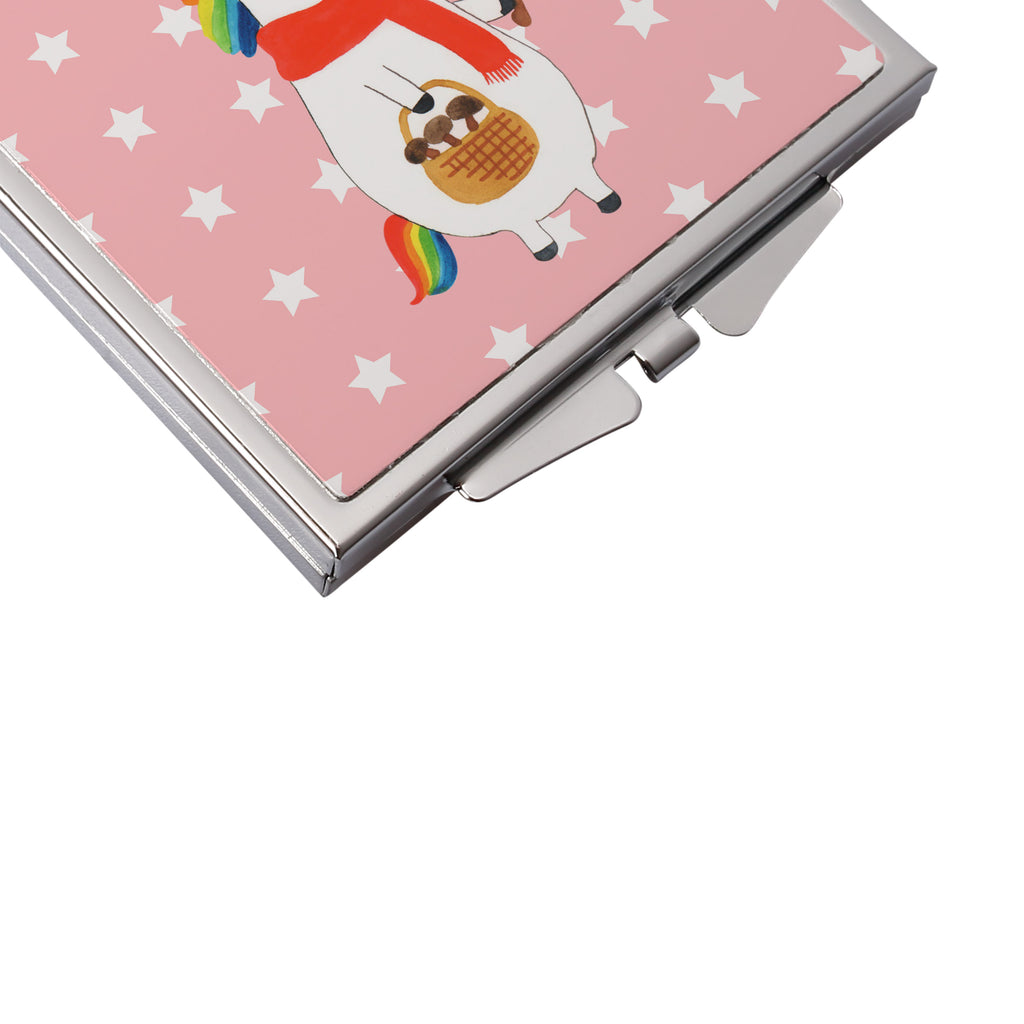 Kwadratowe lusterko do torebki Jednorożec grzyb Jednorożec, jednorożce, dekoracje jednorożca, jednorożec