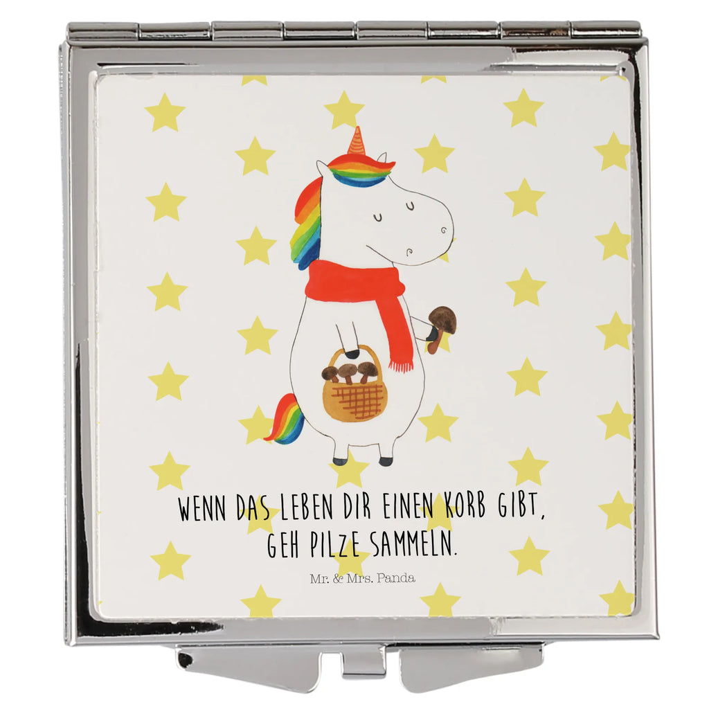 Kwadratowe lusterko do torebki Jednorożec grzyb Jednorożec, jednorożce, dekoracje jednorożca, jednorożec