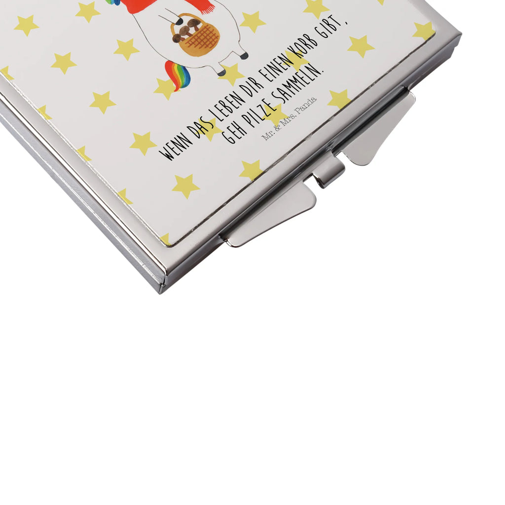 Kwadratowe lusterko do torebki Jednorożec grzyb Jednorożec, jednorożce, dekoracje jednorożca, jednorożec