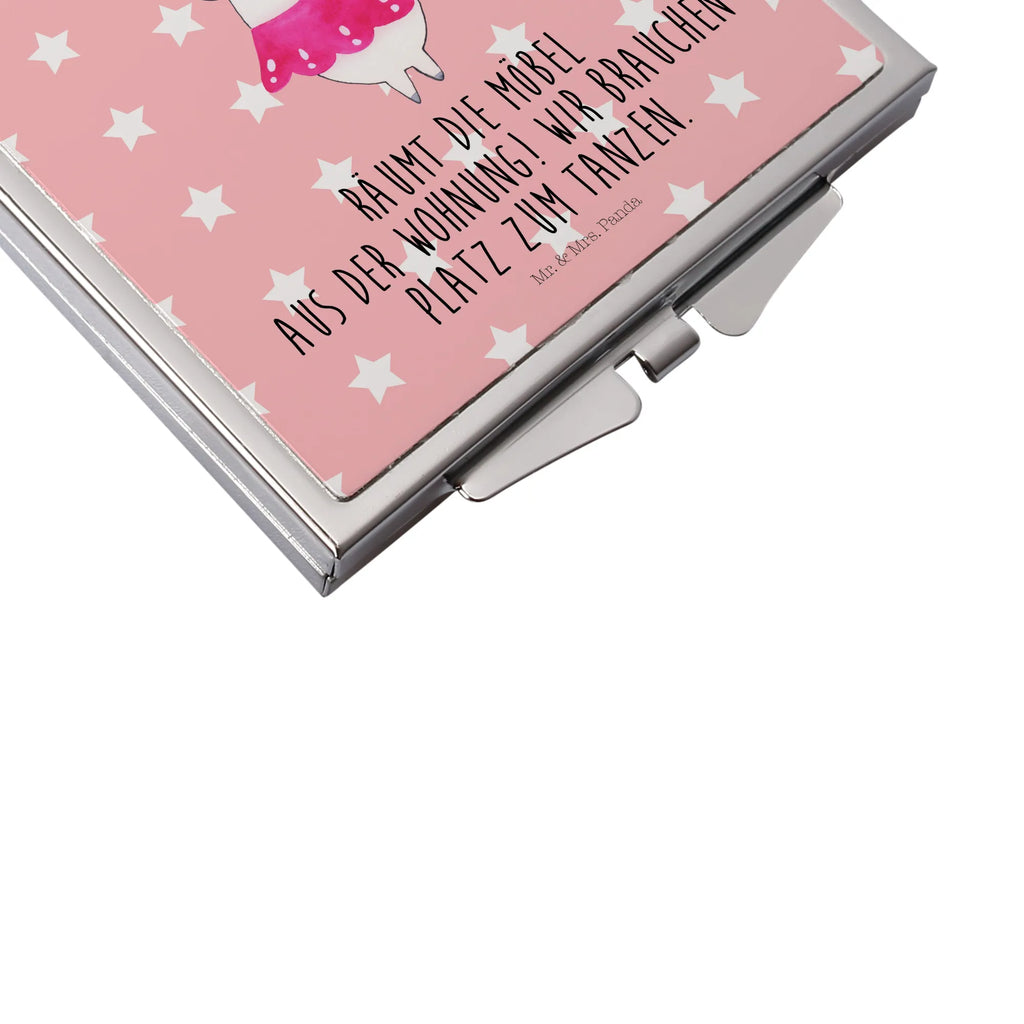 Handbag mirror unicorn ballerina square, make-up mirror, mirror, handbag, make up, silver, unicorn, unicorns, Ballerina, Unicorn, Flat, Party, Fun, Einhorn, Dancer gift, English, Dancing, Celebration, dancer present