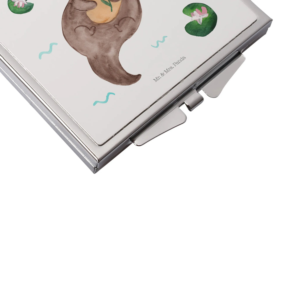 Handtaschenspiegel quadratisch Otter Seerose Handspiegel Mit Hülle, Spiegel Für Handtasche, Tragbarer Spiegel, Reise Spiegel, Schminkspiegel Kompakt, Mini Spiegel, Handtaschenspiegel, Handspiegel Geschenkidee, Spiegel Für Make-Up Tasche, Vintage Kompaktspiegel, Taschenspiegel, Silber, Design Taschenspiegel, Klappspiegel, Spiegel Für Schminktasche, Klappbarer Handspiegel, Runder Taschenspiegel, Handspiegel Für Damen, Kompaktspiegel, Quadratischer Handspiegel, Taschen-Kosmetikspiegel, Klappbarer Taschenspiegel, Kosmetikspiegel Klein, Spiegel Für Unterwegs, Deko Handspiegel, Handspiegel Zum Mitnehmen, Schminkspiegel To Go, Otter, Fischotter, Seeotter, Otter Seeotter See Otter