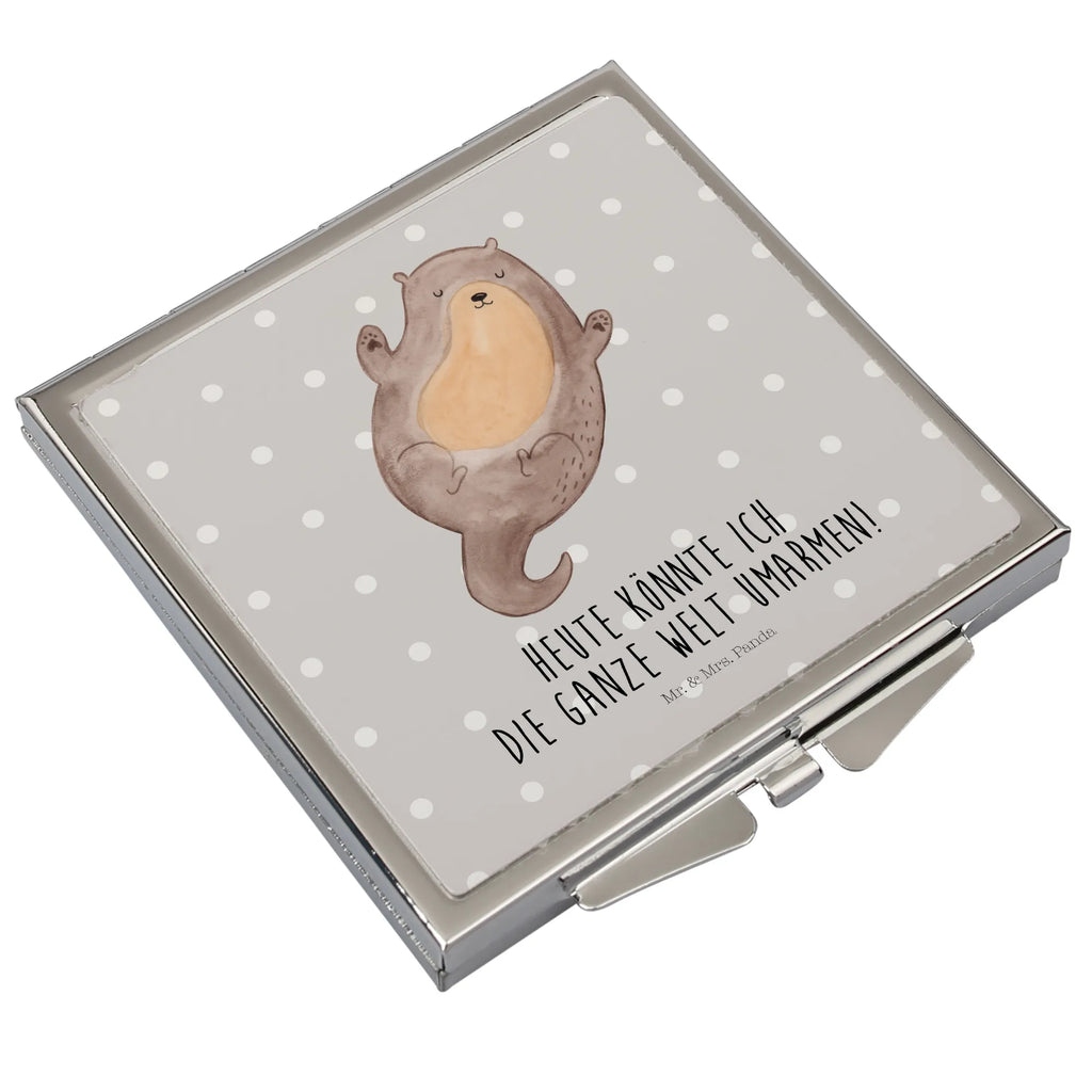 Handtaschenspiegel quadratisch Otter Umarmen Handspiegel Mit Hülle, Spiegel Für Handtasche, Handtaschenspiegel, Deko Handspiegel, Taschen-Kosmetikspiegel, Handspiegel Zum Mitnehmen, Spiegel Für Schminktasche, Mini Spiegel, Taschenspiegel, Handspiegel Geschenkidee, Quadratischer Handspiegel, Klappbarer Taschenspiegel, Vintage Kompaktspiegel, Schminkspiegel To Go, Spiegel Für Make-Up Tasche, Spiegel Für Unterwegs, Runder Taschenspiegel, Klappspiegel, Silber, Kosmetikspiegel Klein, Reise Spiegel, Schminkspiegel Kompakt, Design Taschenspiegel, Klappbarer Handspiegel, Kompaktspiegel, Handspiegel Für Damen, Tragbarer Spiegel, Otter, Fischotter, Seeotter, Otter Seeotter See Otter