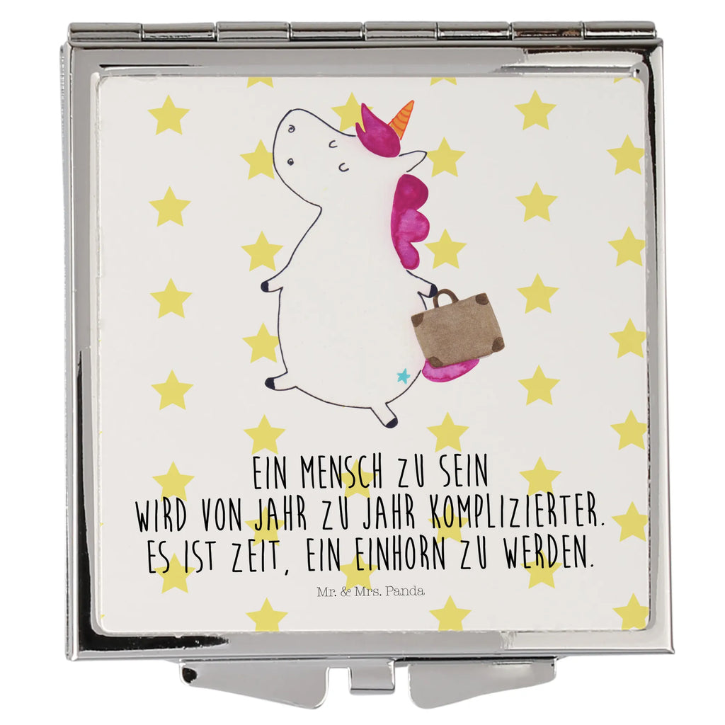 Kwadratowe lusterko do torebki Jednorożec walizka Jednorożec, jednorożce, dekoracje jednorożca, jednorożec