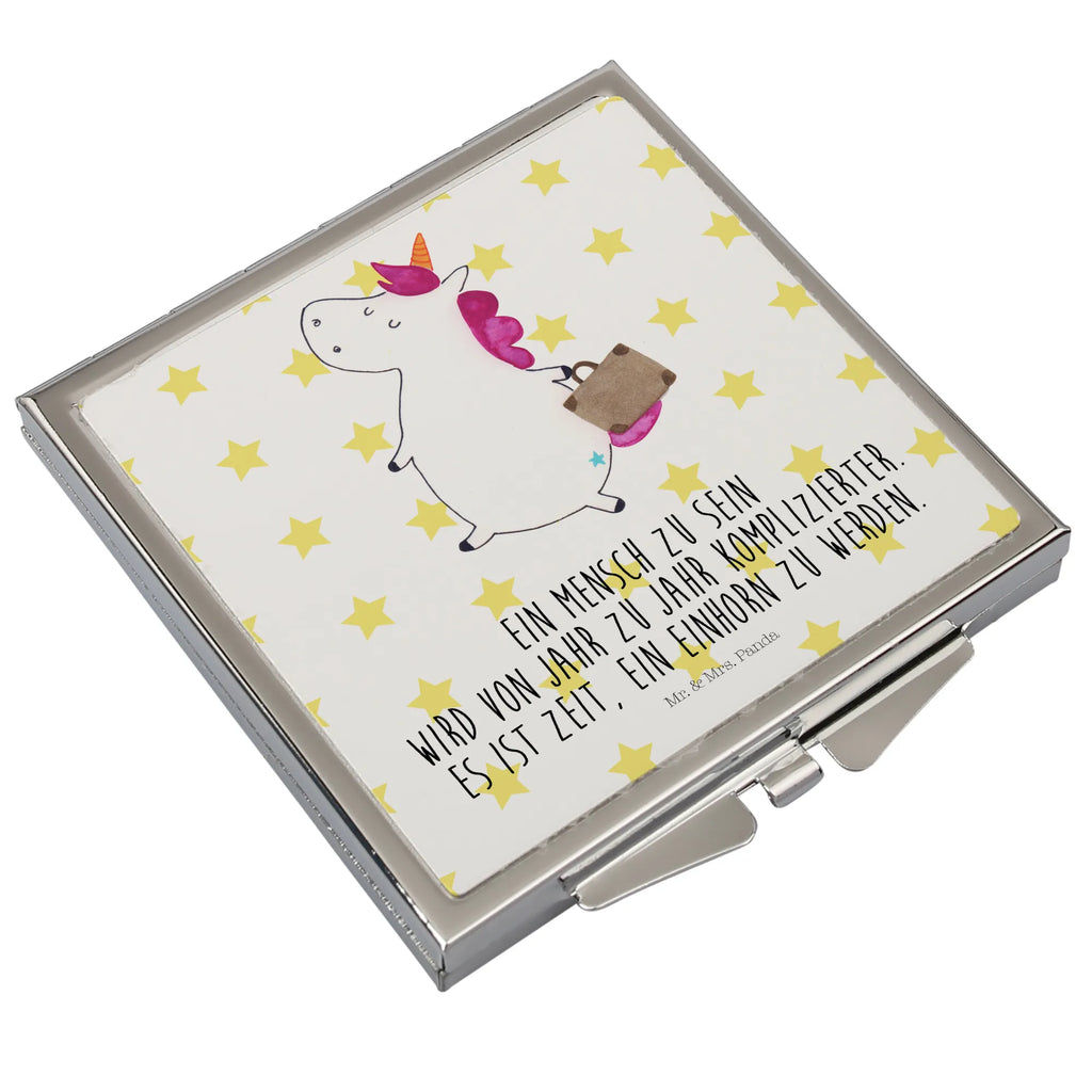 Kwadratowe lusterko do torebki Jednorożec walizka Jednorożec, jednorożce, dekoracje jednorożca, jednorożec