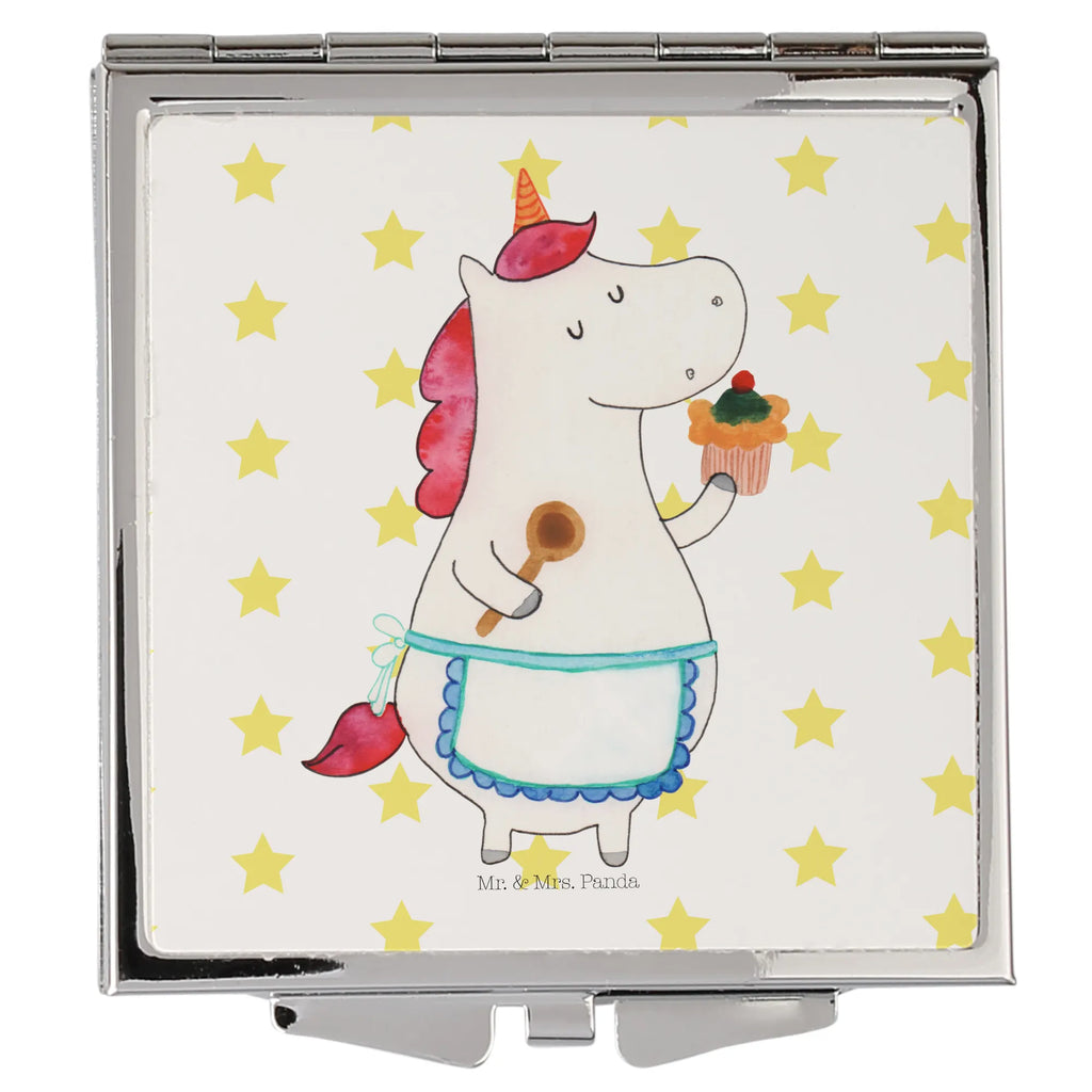 Kwadratowe lusterko do torebki Jednorożec Kuchnia Jednorożec, jednorożce, dekoracje jednorożca, jednorożec
