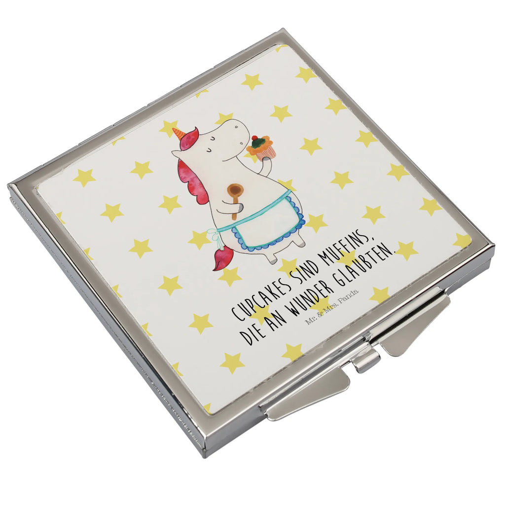 Kwadratowe lusterko do torebki Jednorożec Kuchnia Jednorożec, jednorożce, dekoracje jednorożca, jednorożec