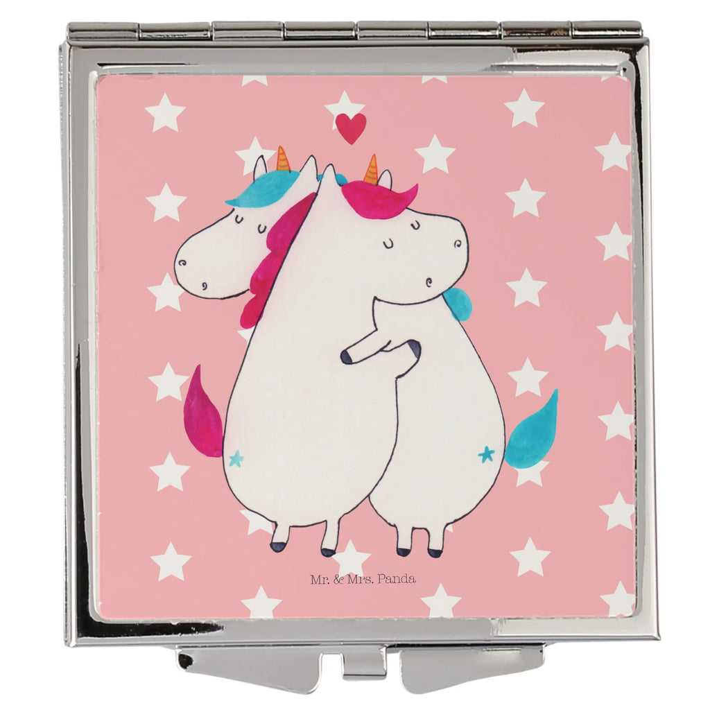 Kwadratowe lusterko do torebki jednorożec Wiadomość Jednorożec, jednorożce, dekoracje jednorożca, jednorożec