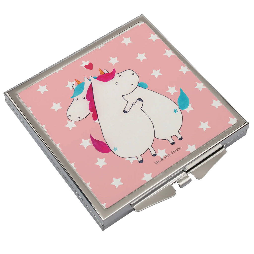 Kwadratowe lusterko do torebki jednorożec Wiadomość Jednorożec, jednorożce, dekoracje jednorożca, jednorożec