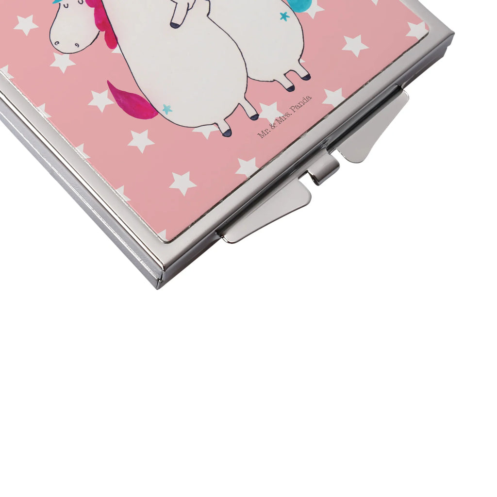 Kwadratowe lusterko do torebki jednorożec Wiadomość Jednorożec, jednorożce, dekoracje jednorożca, jednorożec