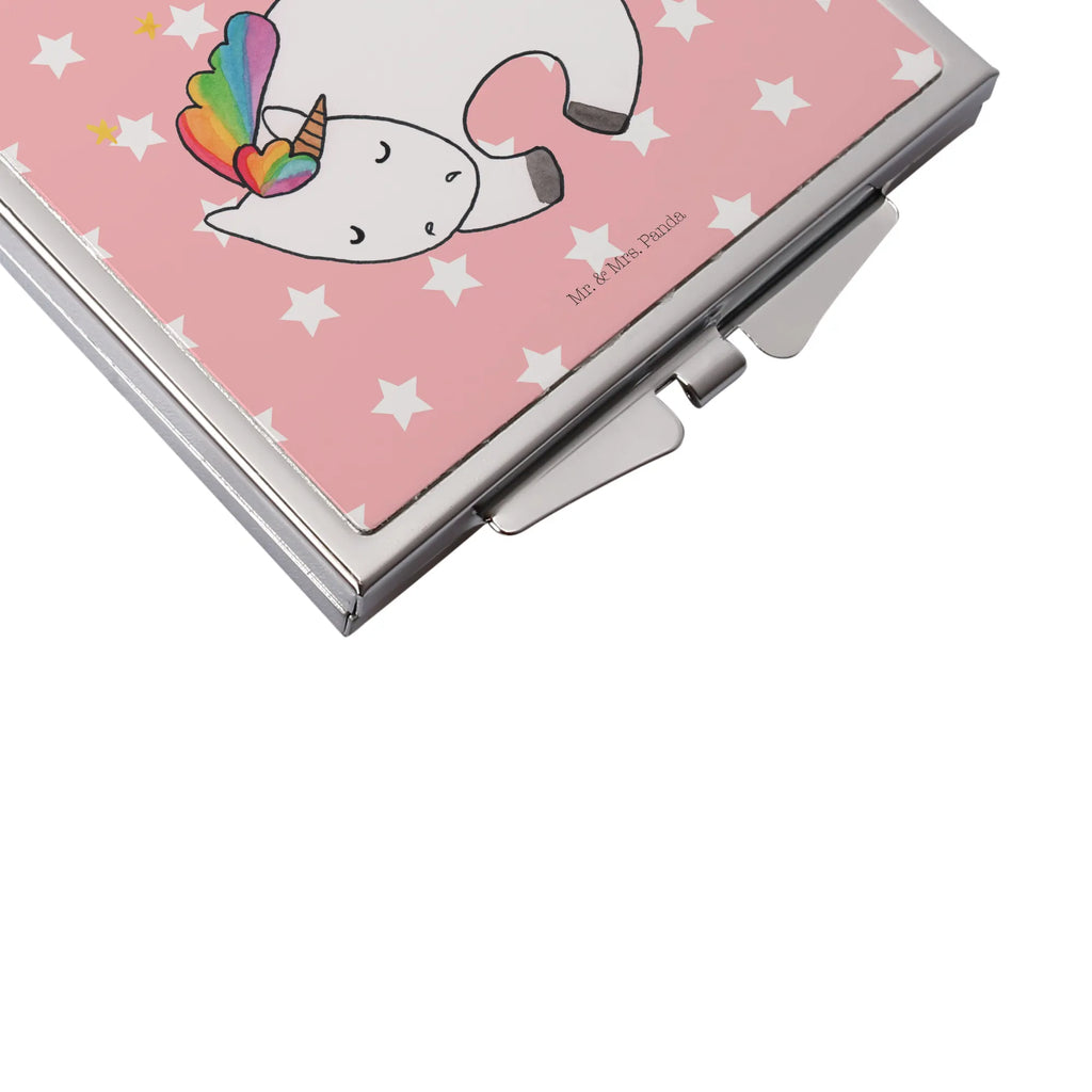 Kwadratowe lusterko do torebki Jednorożec noc Jednorożec, jednorożce, dekoracje jednorożca, jednorożec