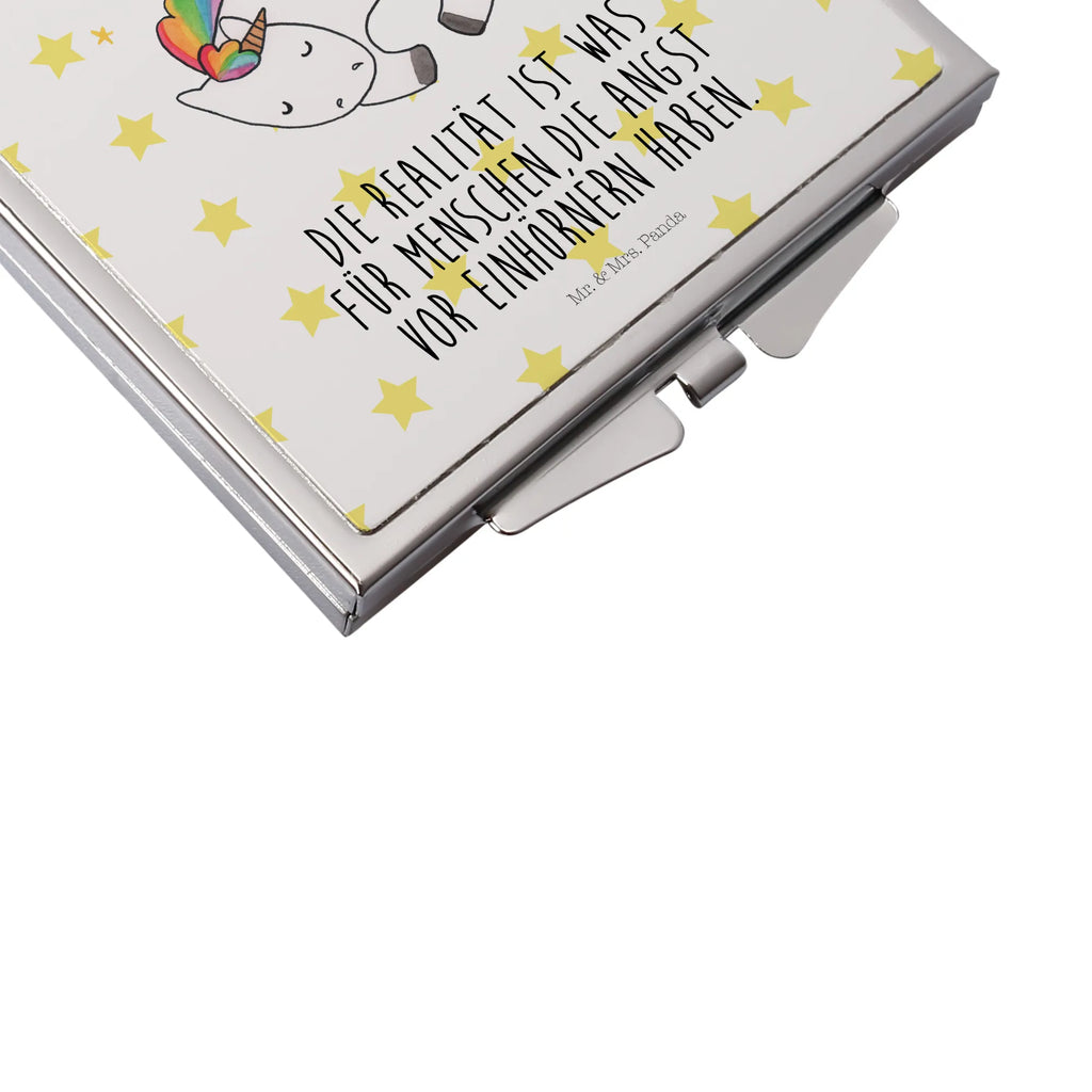 Kwadratowe lusterko do torebki Jednorożec noc Jednorożec, jednorożce, dekoracje jednorożca, jednorożec