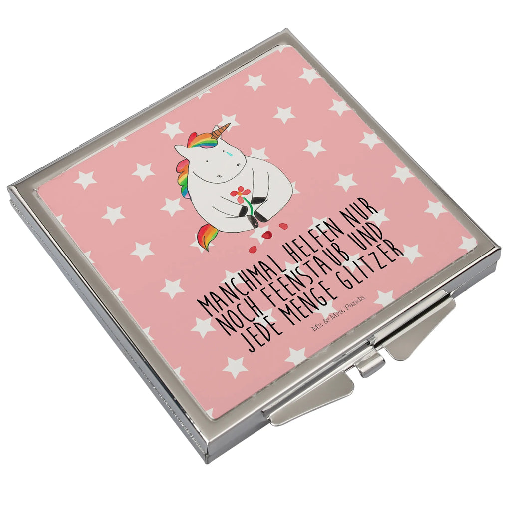 Kwadratowe lusterko do torebki Jednorożec Smutny Handspiegel Mit Hülle, Reise Spiegel, Kosmetikspiegel Klein, Kompaktspiegel, Klappbarer Handspiegel, Spiegel Für Unterwegs, Taschen-Kosmetikspiegel, Schminkspiegel To Go, Handtaschenspiegel, Design Taschenspiegel, Klappbarer Taschenspiegel, Spiegel Für Schminktasche, Taschenspiegel, Klappspiegel, Quadratischer Handspiegel, Handspiegel Geschenkidee, Tragbarer Spiegel, Runder Taschenspiegel, Handspiegel Für Damen, Mini Spiegel, Vintage Kompaktspiegel, Deko Handspiegel, Schminkspiegel Kompakt, Spiegel Für Handtasche, Spiegel Für Make-Up Tasche, Handspiegel Zum Mitnehmen, Einhorn, Einhörner, Einhorn Deko, Unicorn, Glitzer, Liebe, Freunde, Trauer, Trösten. Freundschaft, Blume, Grußkarte