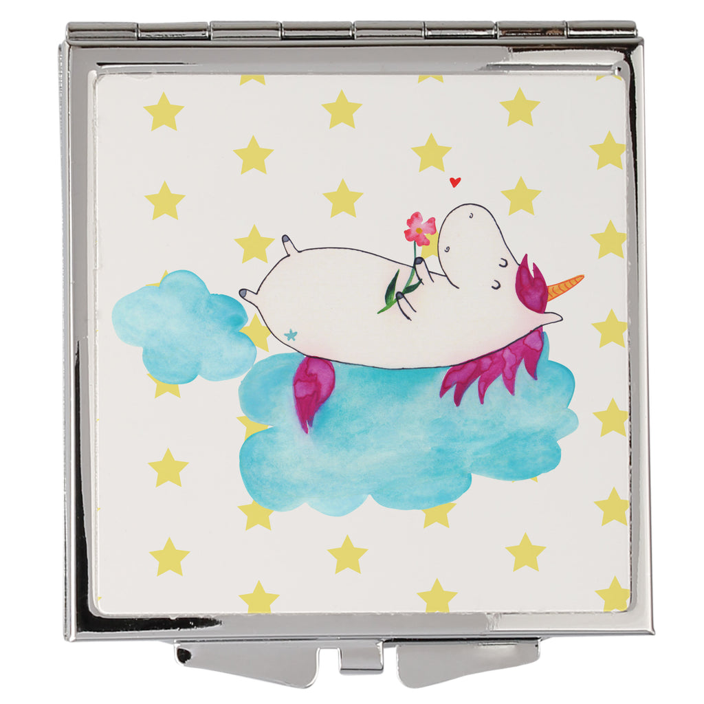 Handbag mirror unicorn In love mirror, make up, square, make-up mirror, silver, handbag, unicorn, unicorns, Unicorns, Unicorn, girlfriend gift, Love Proof, cloud, Girlfriend present, Love