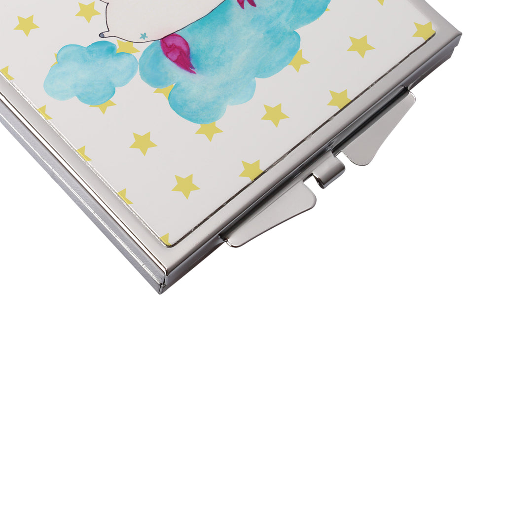 Handbag mirror unicorn In love mirror, make up, square, make-up mirror, silver, handbag, unicorn, unicorns, Unicorns, Unicorn, girlfriend gift, Love Proof, cloud, Girlfriend present, Love
