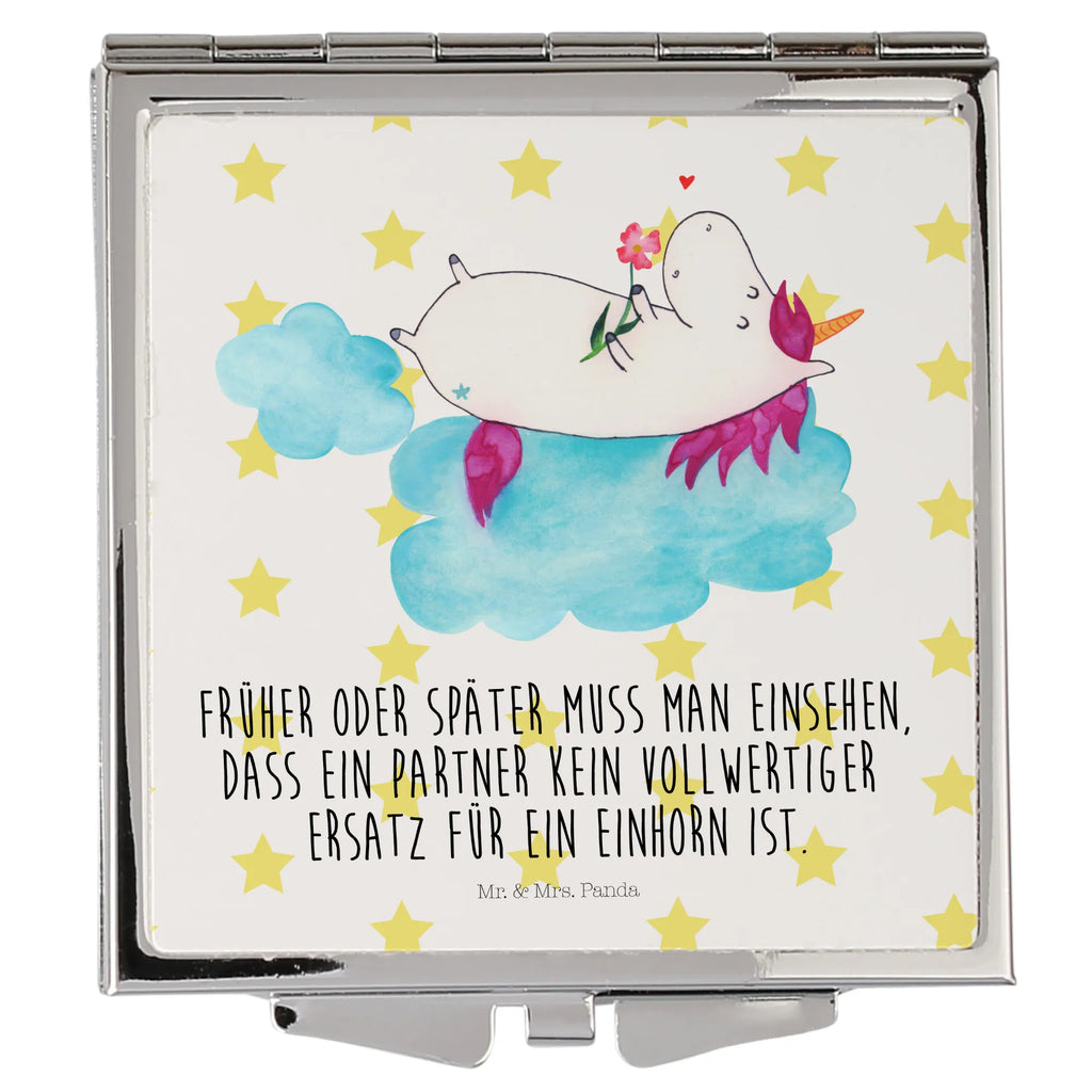 Handbag mirror unicorn In love mirror, make up, square, make-up mirror, silver, handbag, unicorn, unicorns, Unicorns, Unicorn, girlfriend gift, Love Proof, cloud, Girlfriend present, Love