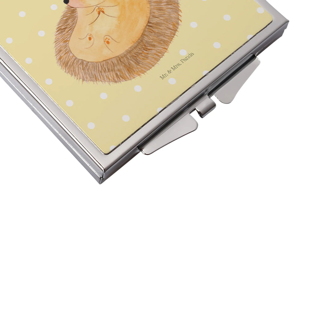 Kwadratowe lusterko do torebki jeż Modlić się Motywy zwierzęce, dobra energia, zabawne powiedzonka, zwierzęta