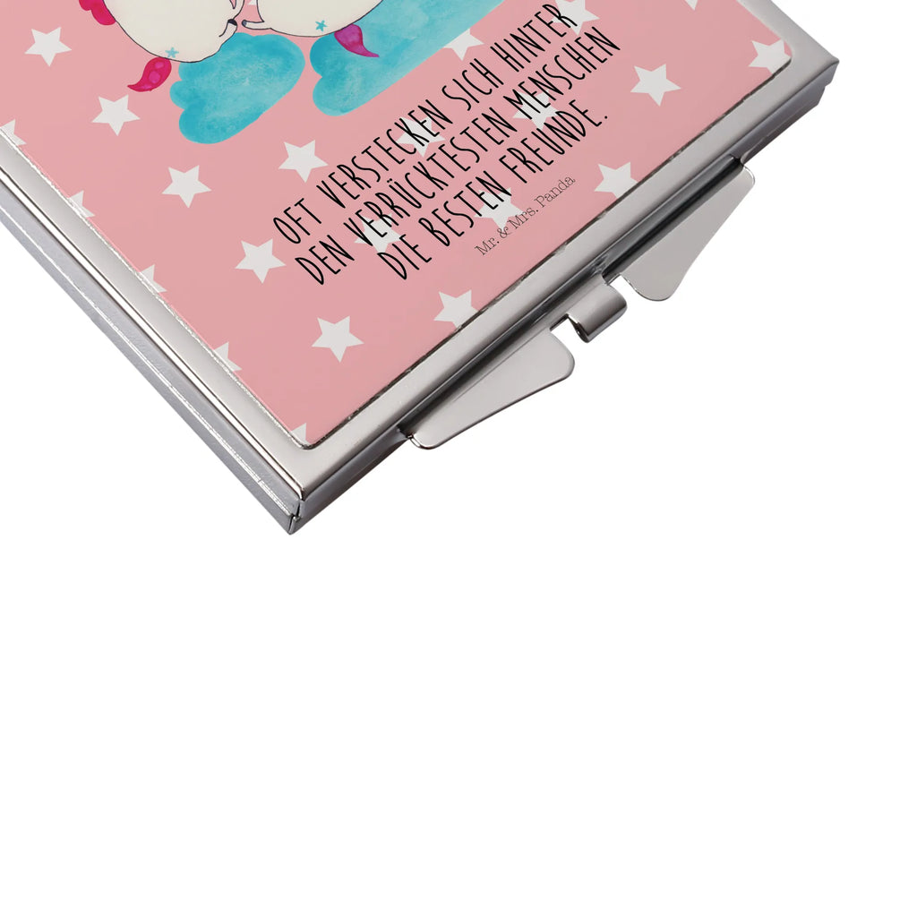 Kwadratowe lusterko do torebki jednorożec szampan Jednorożec, jednorożce, dekoracje jednorożca, jednorożec