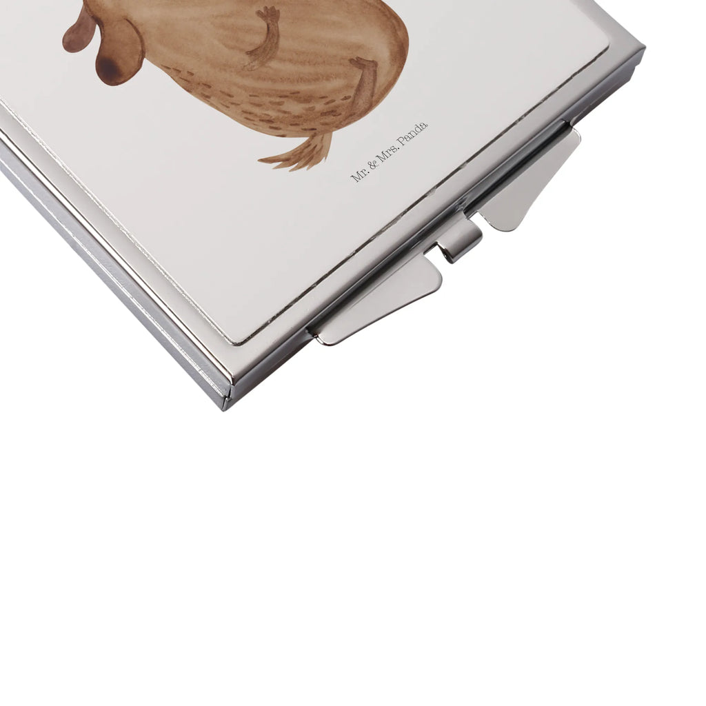 Kwadratowe lusterko do torebki pies ciastko Pies, motyw psa, zwierzę domowe, rasa psa, miłośnik zwierząt, właściciel psa, powiedzenia