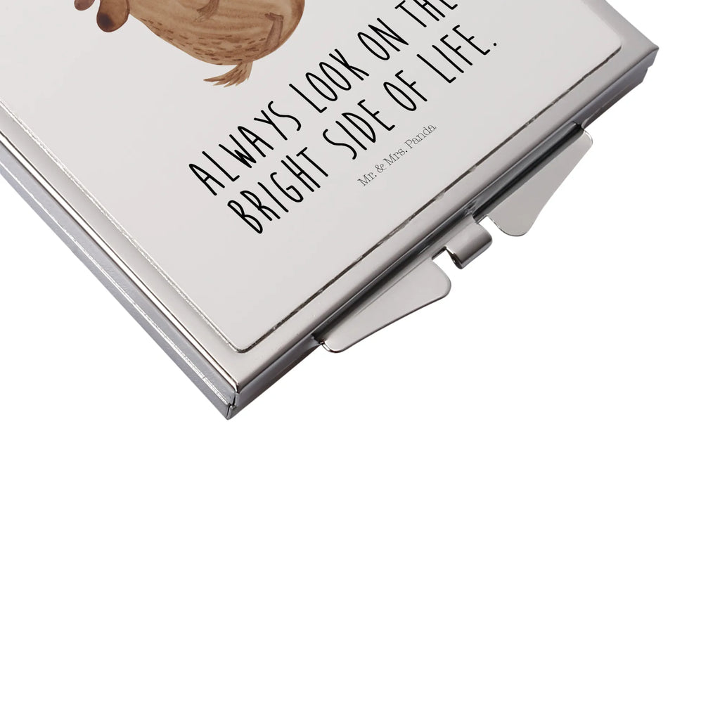 Kwadratowe lusterko do torebki pies ciastko Pies, motyw psa, zwierzę domowe, rasa psa, miłośnik zwierząt, właściciel psa, powiedzenia