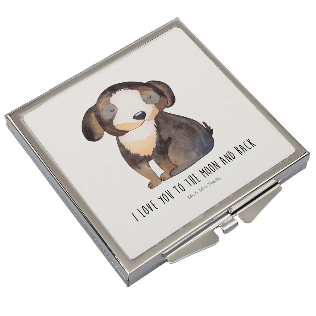 Handbag mirror Dog Relax handbag, mirror, square, make-up mirror, make up, silver, dog, mutt, hound, woof, dog mama, dog breed, love dogs, love for dogs, dog decorative items, bag with dog print, funny gifts for dog owners, what do you give a dog lover, Christmas gifts for dogs, gifts for dogs, dog sayings, Dog, black dog, dog happiness, love, dog love