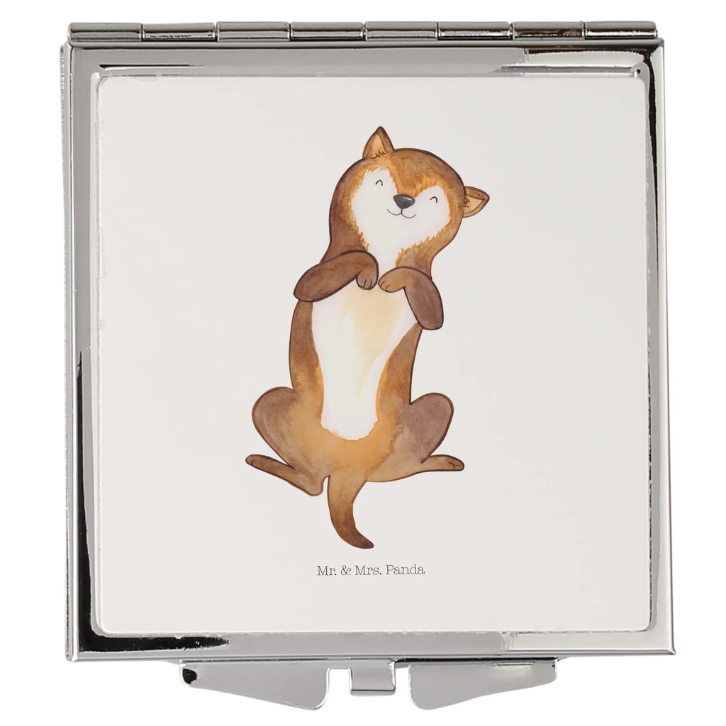 Handbag mirror Dog Stroke silver, make-up mirror, square, handbag, make up, mirror, dog, mutt, hound, woof, dog mama, dog breed, love dogs, love for dogs, dog decorative items, bag with dog print, funny gifts for dog owners, what do you give a dog lover, Christmas gifts for dogs, gifts for dogs, dog sayings, dog puppy, dog love, belly rub, Dog